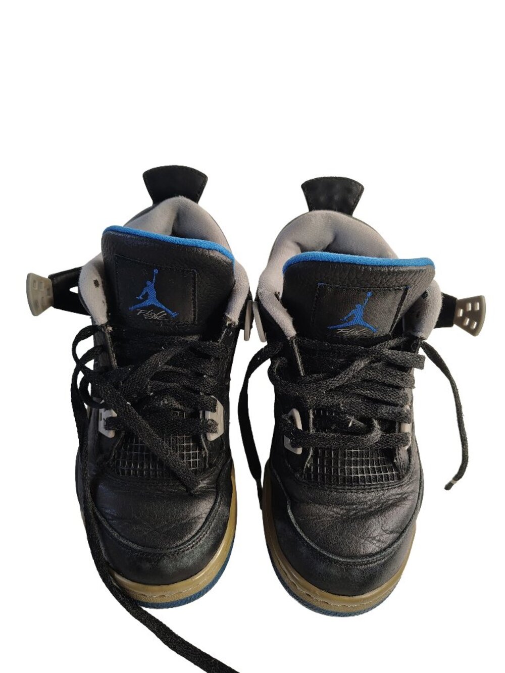 Boy's Size 5Y Black & Blue Nike Air Jordan 4 Retro BG Motorsport Sneakers